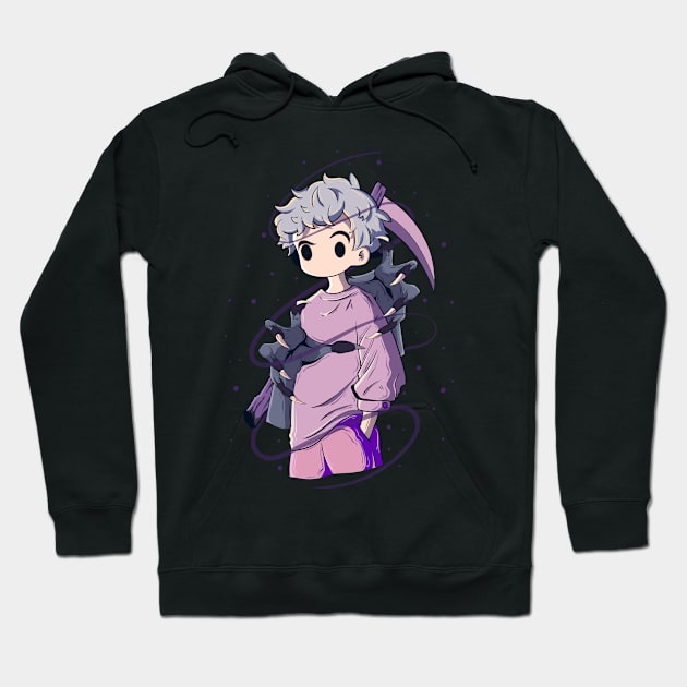 Japanese Scythe Creepy Boy 2 - Vector art illustration Hoodie by Yabisan_art